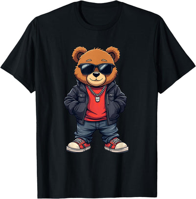 Cool Teddy Bear Graphic Men Women Boy Girl Kids T-Shirt