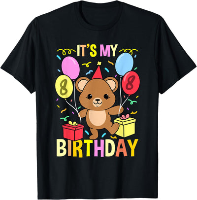 Its My 8th Birthday Teddy Bear T-Shirt