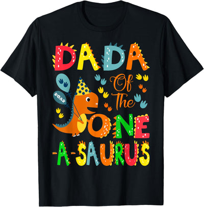Dinosaur Birthday Boy Funny Family Matching Dada of The One-A-Saurus 1st Birthday Boy Dinosaur Lover T-Shirt