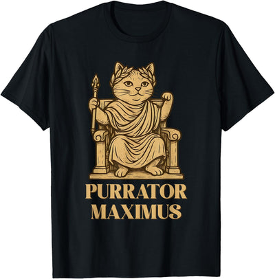 Funny Cat In the Roman Emperor for History Teacher Funny Roman Emperor Cat History Teacher Ancient Cat Lover T-Shirt