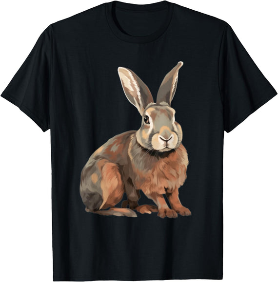 Flemish Giant Rabbit T-Shirt in Black