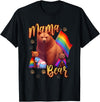 Mom Hugs Proud Mama Mom Bear LGBT Gay Pride LGBTQ Flag T-Shirt - Black