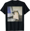 Cyber Hamster Meme Cringe Funny Animal Vintage Graphic Tee T-Shirt - Black