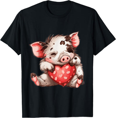 Kune Pig Heart Kunekune for Women Girl T-Shirt