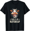 Funny Farm Life T-Shirts, Hoodies, And Gifts SUCK IT UP BUTTERCUP - FUNNY FARM COW SARCASTIC T-Shirt - Black