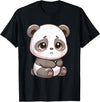 Cute Sad Panda Designs Sad Panda Bear Animal T-Shirt - Black