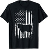 Cows USA American Flag Vintage Cow American Flag Farm Animal Patriotic Farmer T-Shirt for Women Kids Men - Black