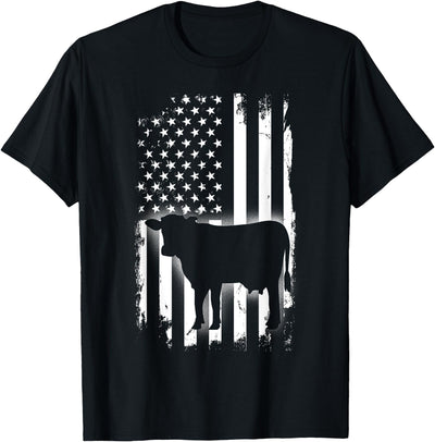 Patriotic Cow T-Shirt - USA Farm Animal Apparel