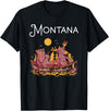 Montana Canoe TShirtz & More Montana Shirt Funny Canoe Moose Elk Bear Lake Canoeing T-Shirt - Black