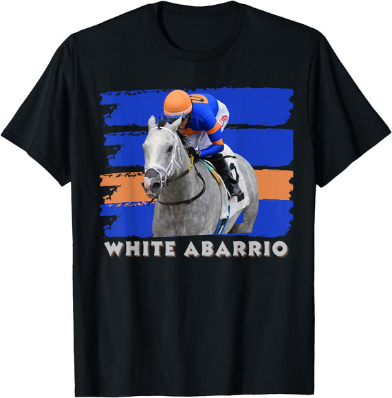Handicapping Horse Gear White Abarrio Horse, Horse Racing, Del Mar, Santa Anita T-Shirt - Black