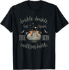 Retro Halloween Gifts and Apparel Double Double Toil and Trouble Halloween Witch Gothic T-Shirt - Black