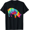 Pig Tie Dye Vintage Farmer T-Shirt - Black
