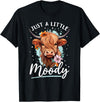 Scottish Highland Cow Lover designs Scottish Highland Cow - Just a Little Moody T-Shirt - Black