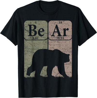 Bear Periodic Table Elements Grizzly Bear Vintage Arctophile T-Shirt