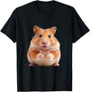 Funny Hamster with Thumbs Up T-Shirt - Black