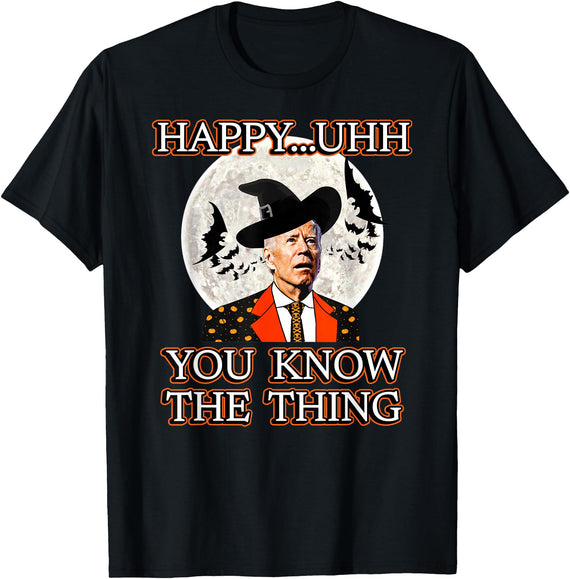 Funny Joe Biden Anti Democrat Gifts Funny Joe Biden Halloween Confused Anti Biden Costume T-Shirt - Black