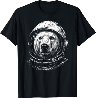 Retro Astronaut Polar Bear Lovers Space Galaxy T-Shirt