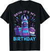Birthday Party Shirts For Men Women Kids Bruh Its My Birthday Llama Pinata Bday Party Men Women Kids T-Shirt - Black