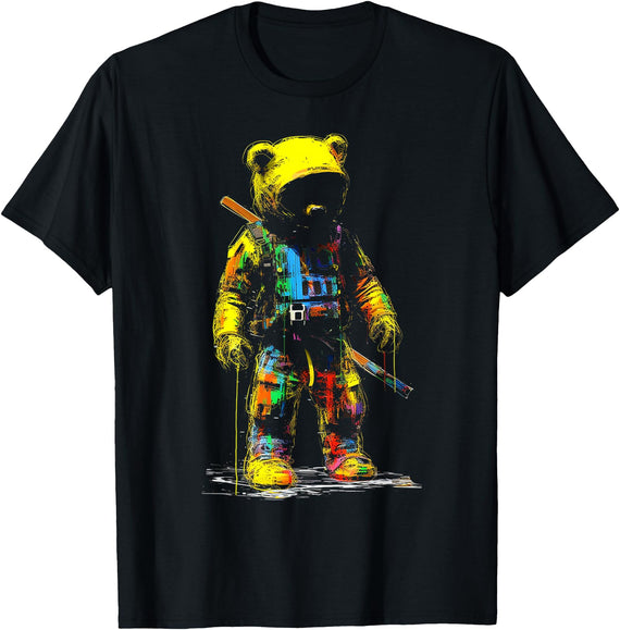 @n!mal Bear Painting Drawing Colorful Animal Art Bear T-Shirt - As Pictured
