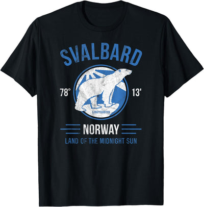 Svalbard T-Shirt Co. Svalbard Polar Bear T Shirt | Norway Northern Lights T-Shirt T-Shirt