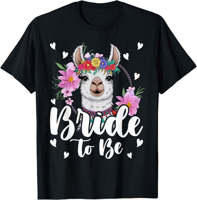 Llama Lover Gift Co. Llama Bride to Be Wedding Bridal Shower Alpaca T-Shirt