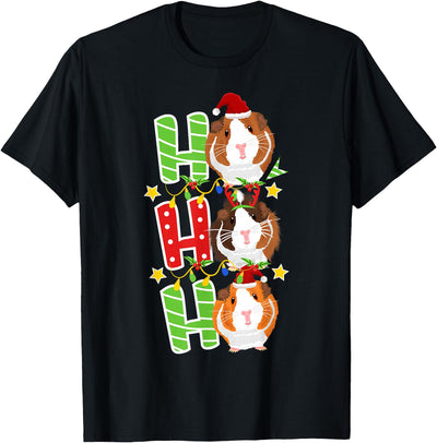 Santa Christmas Guinea Pig Lover Owner Stuff Piggy Cavy T-Shirt