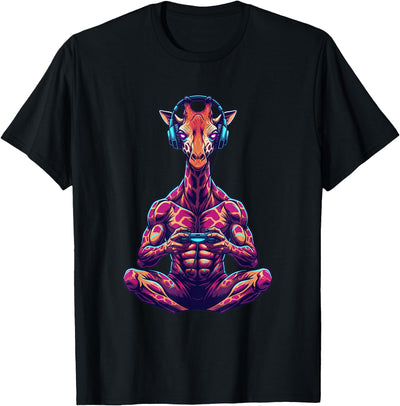 Giraffe Funny Video Games Giraffe T-Shirt
