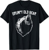 Miftees Grumpy Old Man Club Grumpy Old Bear T-Shirt - Black