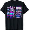 Llama Pinata Birthday Family Bday Party Decoration Llama Pinata Video Game Funny Gamer Bruh Its My Birthday T-Shirt - Black