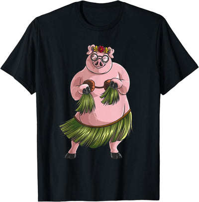 Cool Hawaiian Luau Pig | Funny Boar Lover Hula Dancing Gift T-Shirt