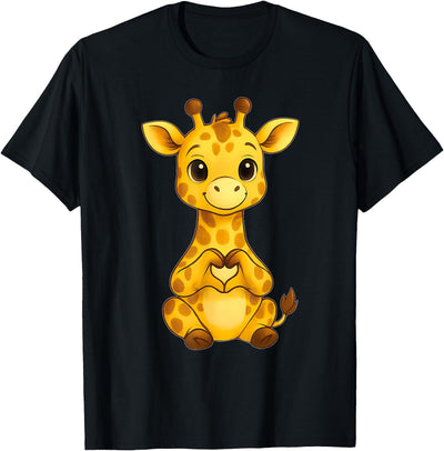 Giraffe with heart | Cute giraffe with heart symbol T-Shirt