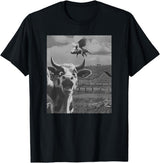 When Pigs Fly Pig Lover Designs Apparel Gifts Cow Selfie With Flying Pigs Fly Funny Gift for Men Women Kid T-Shirt - Black