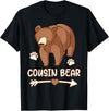 Cousin t-shirt bear, Cousin bear shirt boys cousin tee shirt bear, cousin bear tshirt for men T-Shirt - Black