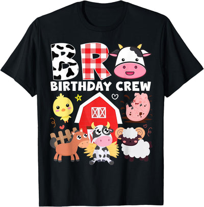 Cow Bro Birthday Farm Theme Animals Kids Birthday Party T-Shirt