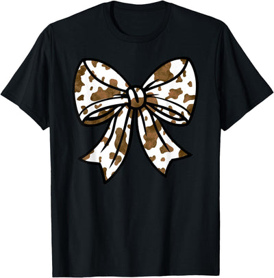 Highland Cattle Corner Messy Bun Life Hair Glasses Cow Brown T-Shirt