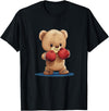 Teddy bear with boxing gloves Funny boxing Teddy bear with gloves costume T-Shirt - Black