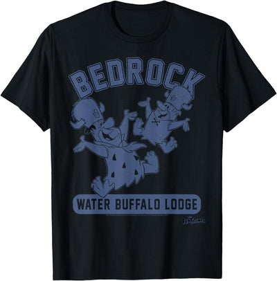 Cow Flintstones Bedrock Water Buffalo Lodge Collegiate T-Shirt