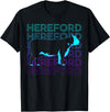 Hereford Gifts Hereford Cattle Hereford Cow Farmer Retro T-Shirt - Black
