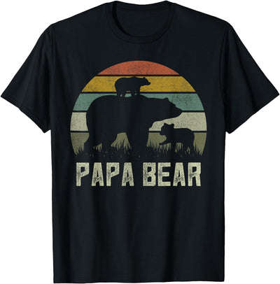 Funny Papa Bear , Cub 2 Kids Fathers Day Grandpa T-Shirt