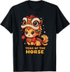Chinese New Year of The Horse 2026 Lunar t -shir t Chinese New Year of The Horse 2026 Lunar New Year T-Shirt - Black