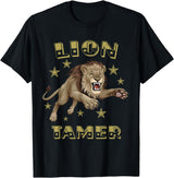 Costume Lion Lion Tamer Carnival Costume Theme Circus Staff Party Vintage T-Shirt - Black