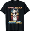Mama Llama Designs Mama Llama Mom Funny Saying Cute Design For Men Women Kids T-Shirt - Black