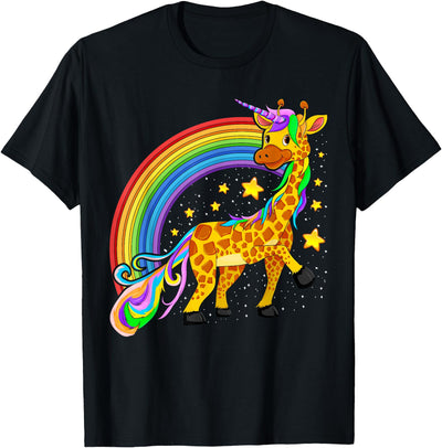Africa Animal Cute Fantasy Animal Girafficorn Unicorn Giraffe T-Shirt