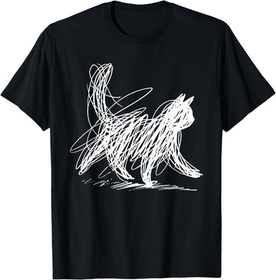 minimalist cat art classic t-shirt Minimalist cat Art T-Shirt