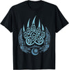 Bear Paw Viking Valhalla North Myths Celtic Symbols T-Shirt - Black