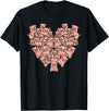 Pig Lover Shirts For Men Women Kids Pigs Heart Shape Cute Love Hog Swine Girls Kids Women Men T-Shirt - Black