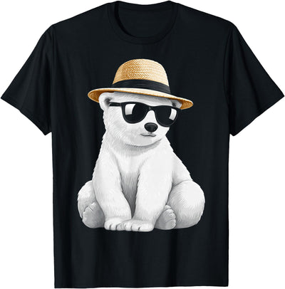 Polar Bear Lover Sunglasses Print T-Shirt