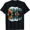 Forest Mountain Wildlife Trees Trees Wildlife Reflection Nature Bear Outdoor Forest T-Shirt - Black