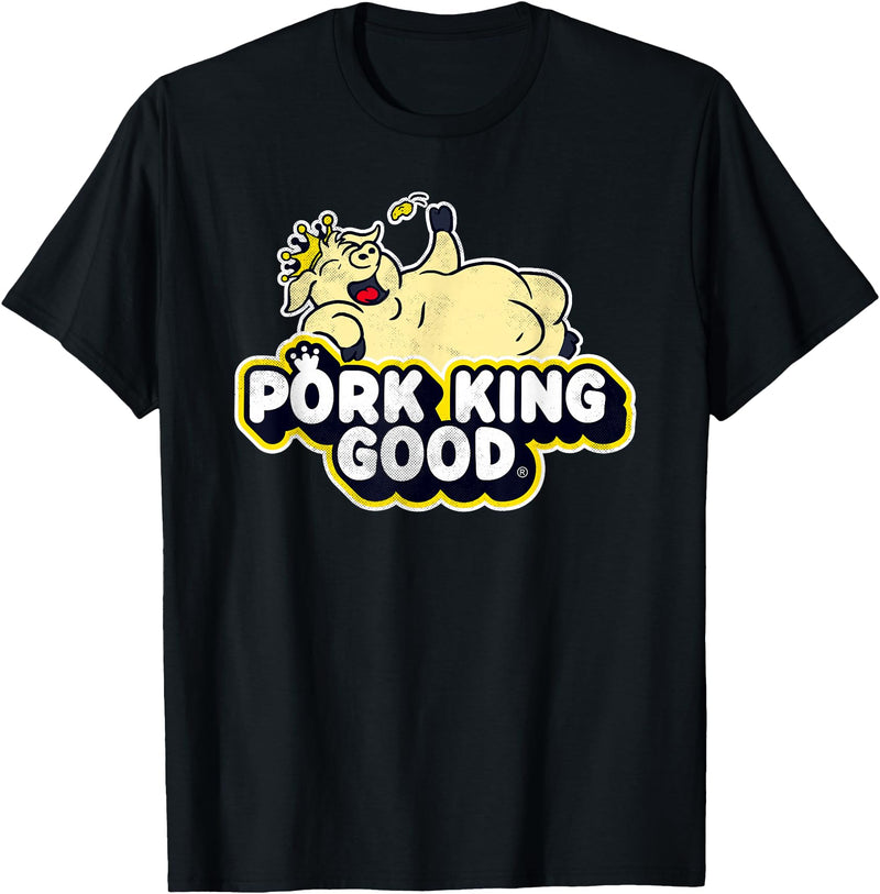 Pork King Good 70's Throwback Pig Logo T-Shirt - Black