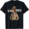 Secret Agent Jackson Lamb Slough House Agent Slow Horses Funny Horse Lover Owner Spy Detective MI5 Agent T-Shirt - Black